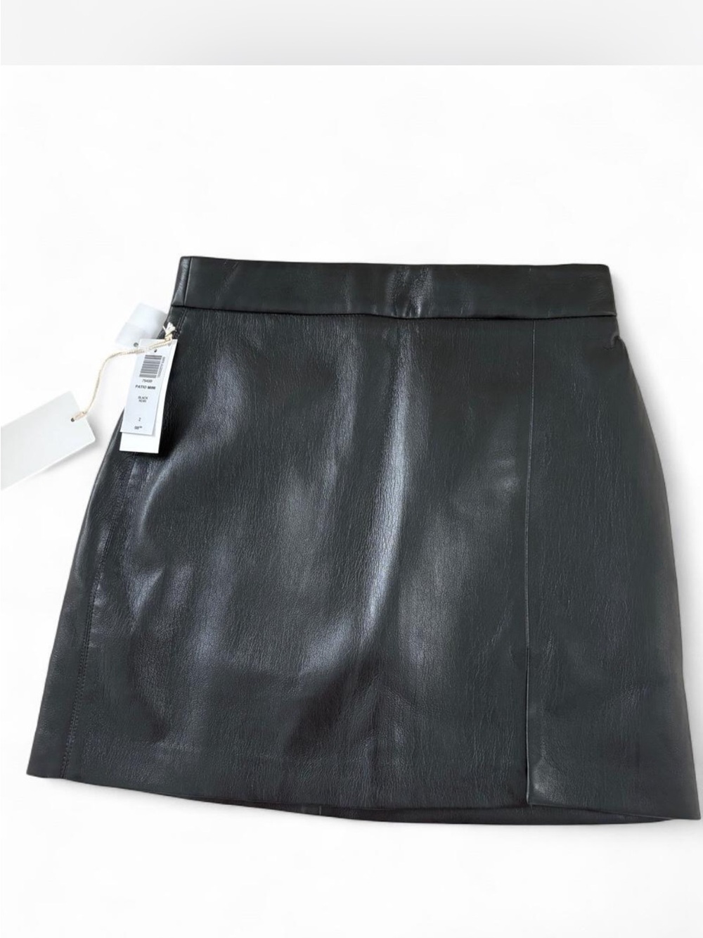 Wilfred Black Faux Leather Mini Skirt